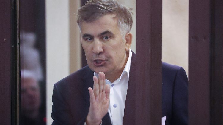 Saakaschwili bei einer Anhörung vor Gericht 2021. 