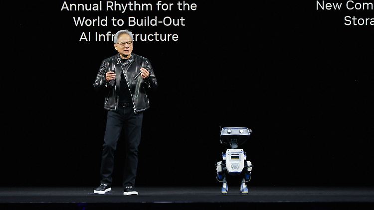 Nvidia-Chef Jensen Huang wurde gefeiert wie ein Rockstar.