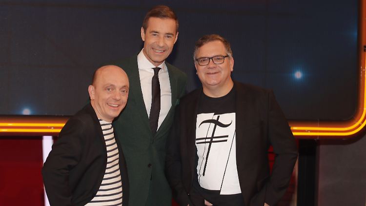 Elton (r.) geht, doch Kai Pflaume (M.) und Bernhard Hoëcker bleiben.