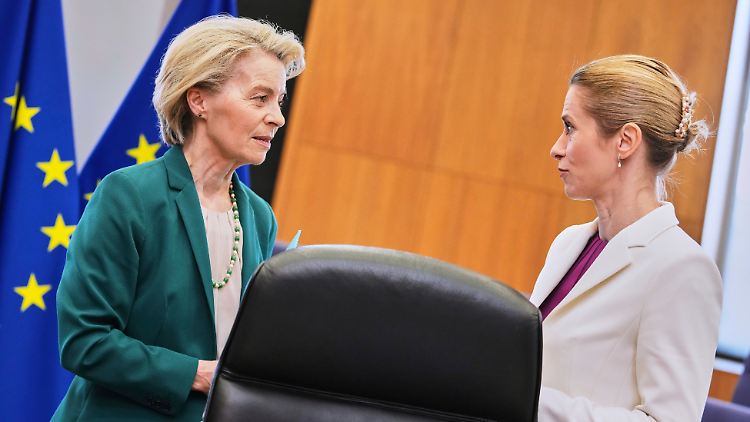 Kommissionspräsidentin Von der Leyen (l.) und die Außenbeauftragte Kallas stellten das Weißbuch vor.