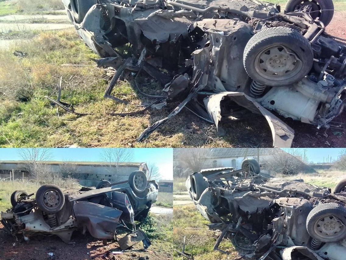 Der Geheimdienst zeigt Fotos des gesprengten Wagens.