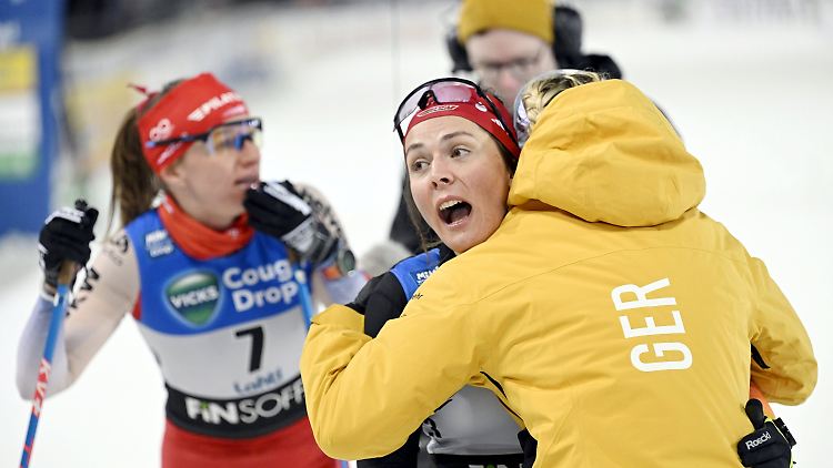 Fassungslos über die eigene Leistung: Coletta Rydzek.