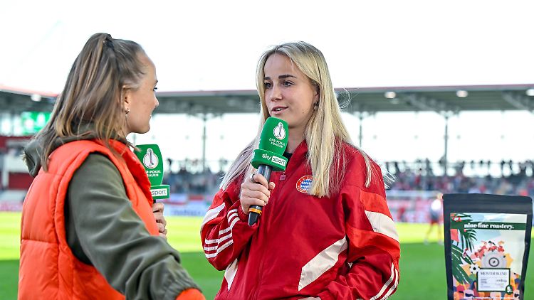 Giulia Gwinn im Halbzeit-Interview.