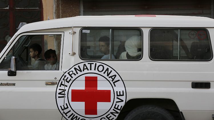 Ein Fahrzeug des IKRK in den Straßen von Gaza Stadt. (Archivbild)