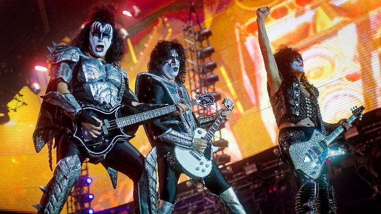 Okay, so wird man sie bei der Show nicht zu Gesicht bekommen: Kiss.
