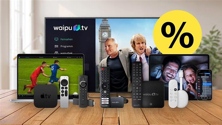 ntv.de-Leser profitieren bei Waipu.tv mit einem exklusiven Rabatt kurzzeitig von 50 Prozent Rabatt für ein Jahr Internet-Fernsehen.