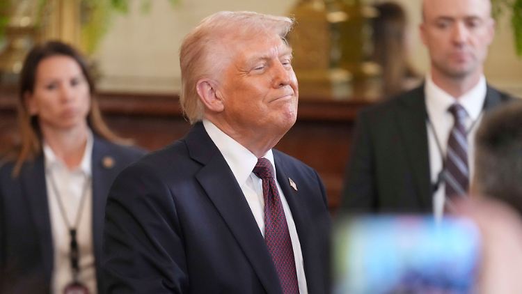US-Präsident Trump am Dienstag im Weißen Haus.