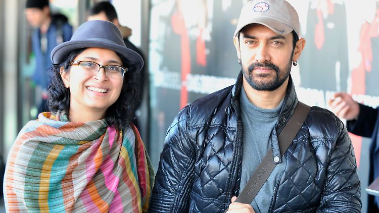 Das indische Jurymitglied Aamir Khan und seine Ehefrau, Regisseurin Kiran Rao, sind gelandet.