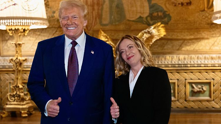 Im Januar empfing Trump die italienische Ministerpräsidentin in Mar-a-Lago.