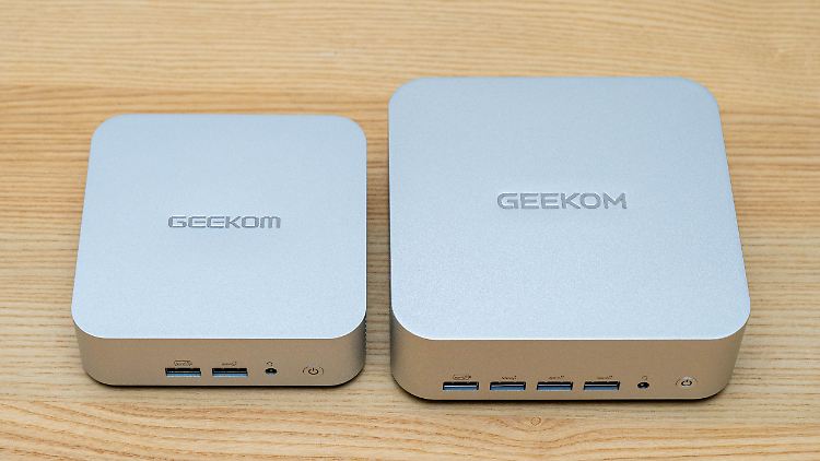 Geekom A8 und A8 Max im Größenvergleich.