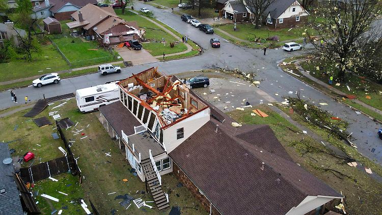 Auch in Owasso im US-Bundesstaat Oklahoma haben die Tornados Zerstörungen hinterlassen. 