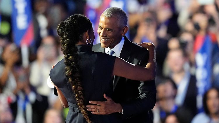 Die Gräben haben sie offenbar überwunden: die Obamas.