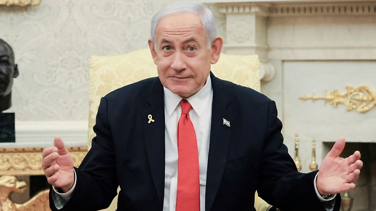 Netanjahu beim Besuch im Oval Office. 