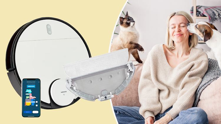Ist laut Stiftung Warentest gut geeignet, um Tierhaare zu entfernen: der Medion Saugroboter X40 SW.