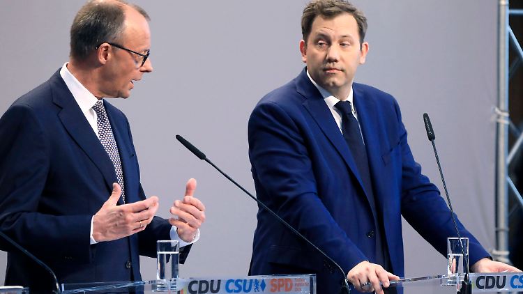 Es passt schon noch mehr als ein Blatt Papier zwischen Merz und Klingbeil.