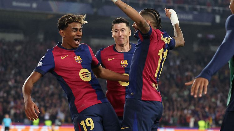 Lamine Yamal, Robert Lewandowski und Raphinha sind das magische Dreieck des FC Barcelona.