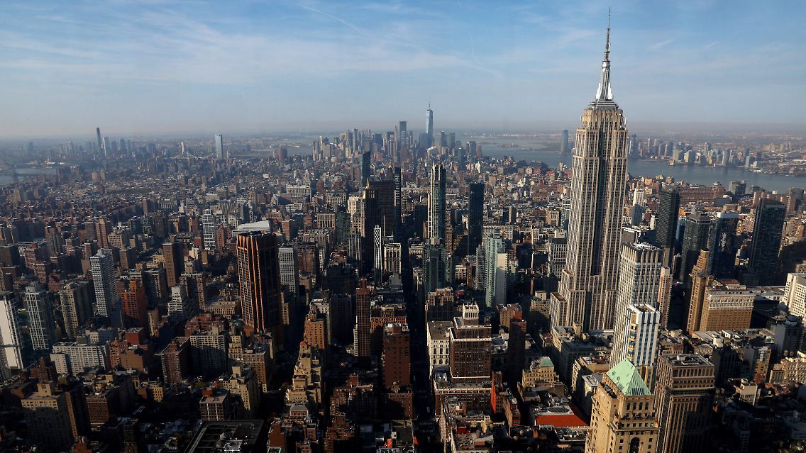 Blick auf New York.