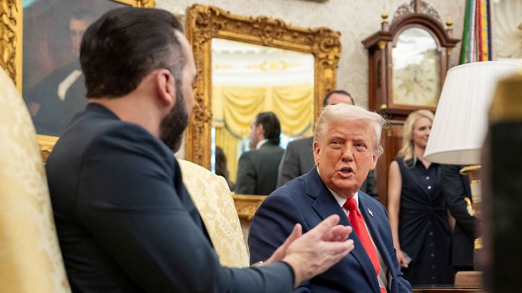 El Salvadors Präsident Bukele war am Montag zu Gast bei Trump.