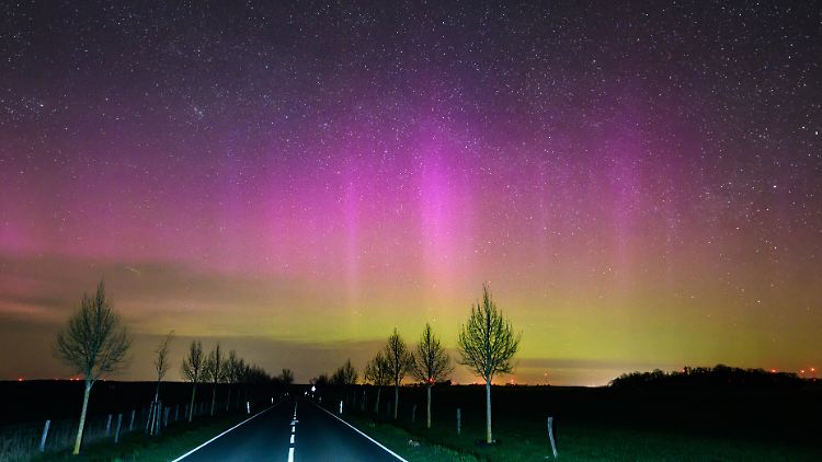 Polarlichter über Brandenburg. 
