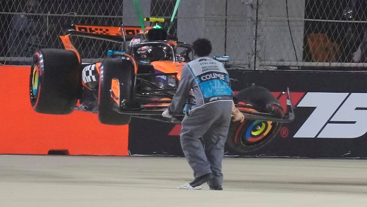 Lando Norris' Auto war nicht mehr fahrtüchtig.