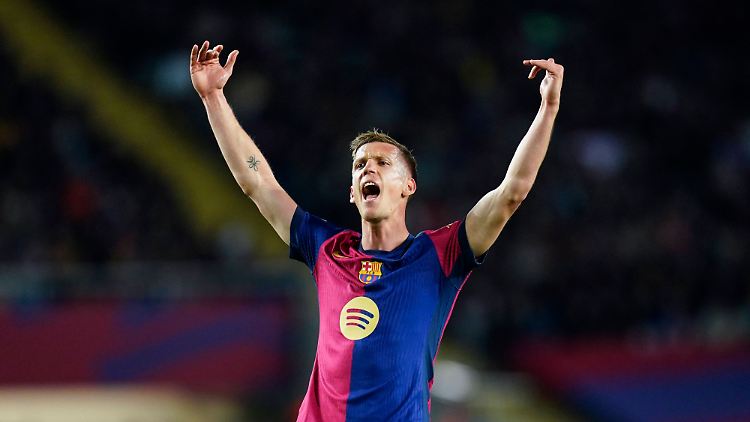 Dani Olmo erlöst den FC Barcelona.
