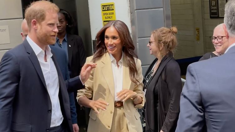 Sicherheit geht vor: Prinz Harry und Herzogin Meghan in New York.