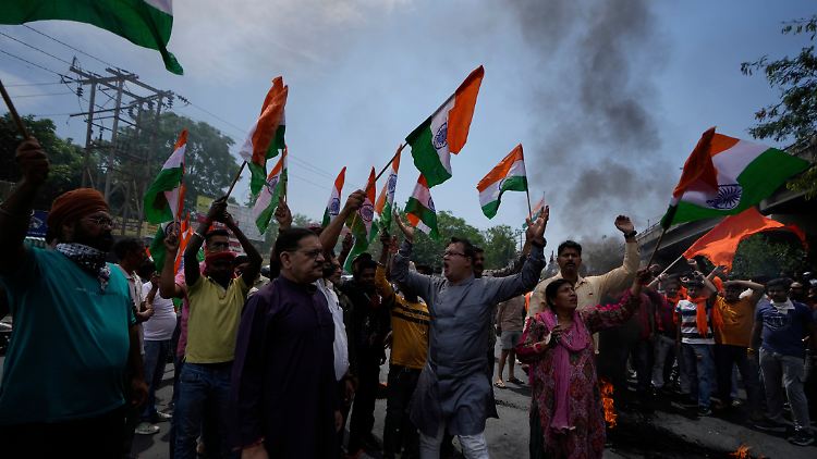 Nach dem Terroranschlag gab es Proteste in Indien.