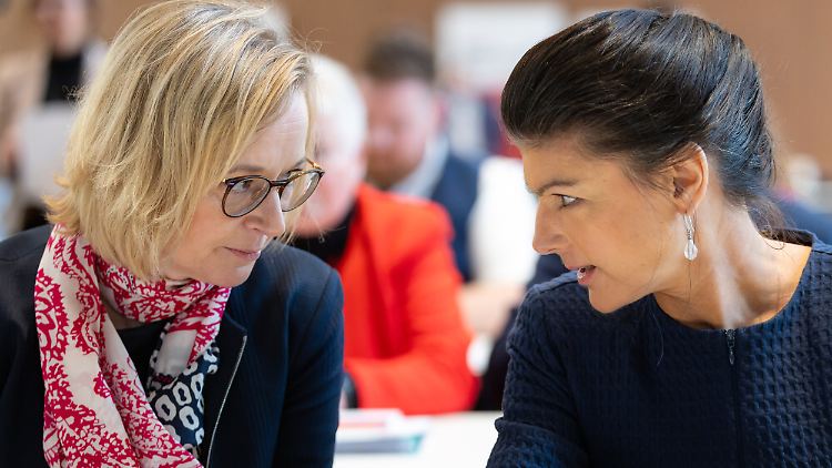 Sie ziehen schon lange nicht mehr am selben Strang: Katja Wolf, bisher Landesvorsitzende des BSW in Thüringen, und Parteichefin Sahra Wagenknecht.