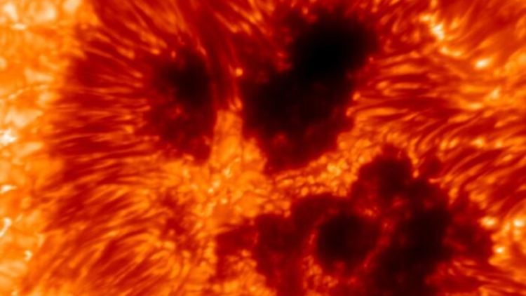 Diese Aufnahme zeigt einen etwa 625.000.000 Quadratkilometer großen Bereich der Sonnenoberfläche.