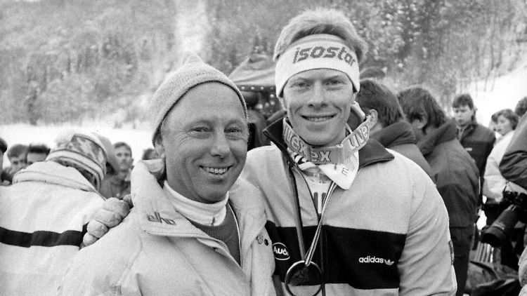 Westdeutsche Vierschanzentournee-Sieger: Max Bolkart (l.) und Dieter Thoma.