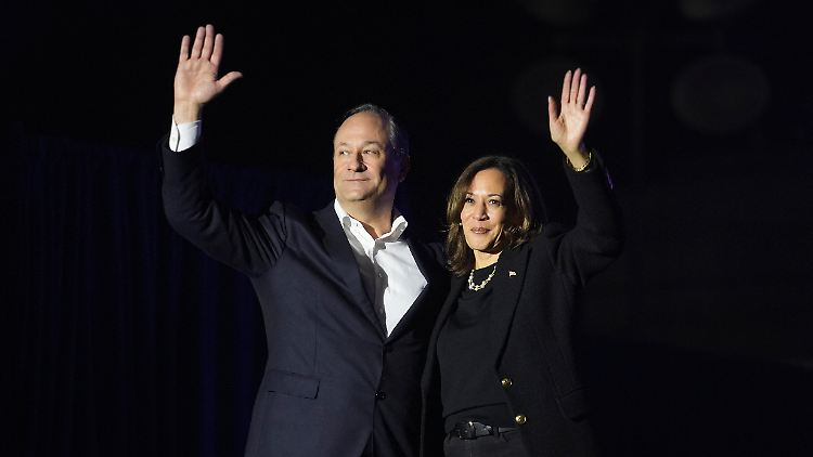 Doug Emhoff mit seiner Ehefrau Kamala Harris.