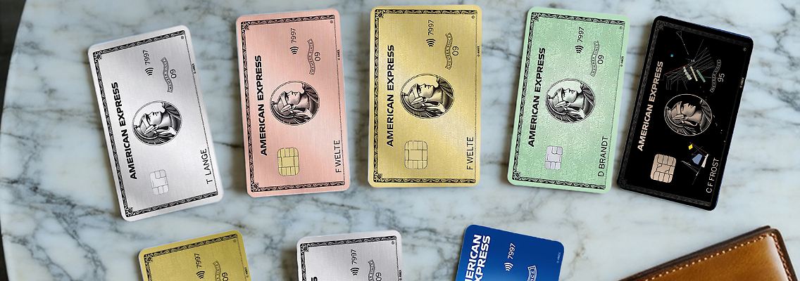 American Express setzt auf Farben, um die Kartenstufen sichtbar zu machen.