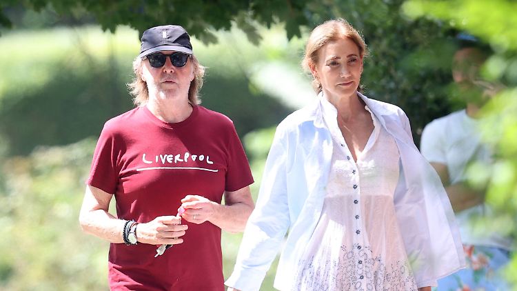 Paul McCartney mit seiner Ehefrau Nancy Shevell.