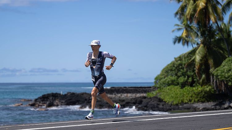 Die deutsche Triathletin Anne Haug beim Ironman 2023.