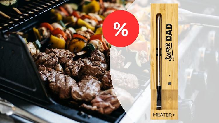 Richtet sich zwar an den besten Papa, darf beim aktuellen Spitzenpreis aber auch von anderen gekauft werden: das Grillthermometer Meater Plus.