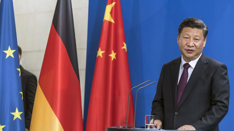 Europa und Deutschland im Blick: Xi 2017 bei einem Besuch in Berlin.