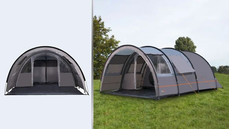 Das Familienzelt Theta 4 von Portal Outdoor kostet bei Aldi nur 119 Euro. 