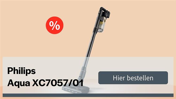 Den Akku-Handstaubsauger Philips Aqua XC7057/01  gibt es derzeit günstig wie nie.