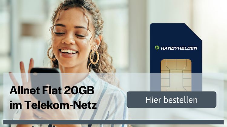 Handyhelden bietet aktuell einen 20-Gigabyte-Tarif im Telekom-Netz für knapp zehn Euro an.