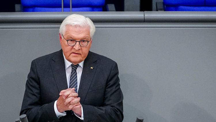 Steinmeier sprach zum 80. Jahrestag des Kriegsendes am 8. Mai 1945 bei der Gedenkstunde im Bundestag.