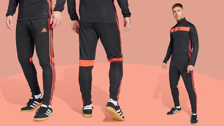 Die Tiro 25 von Adidas kombiniert einen sportlichen Look mit Frühlingstauglichkeit – Jogginghose trifft Streetstyle.