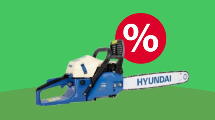 Zum Bestpreis zu haben: die Hyundai-Kettensäge CS6220G.