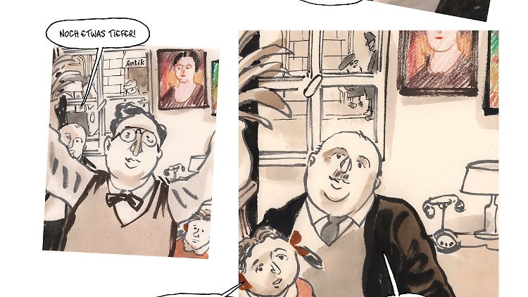 Der Comic ist streng aus der Perspektive des Gemäldes erzählt - gezeigt wird nur, was sich vor dem Bild abspielt.