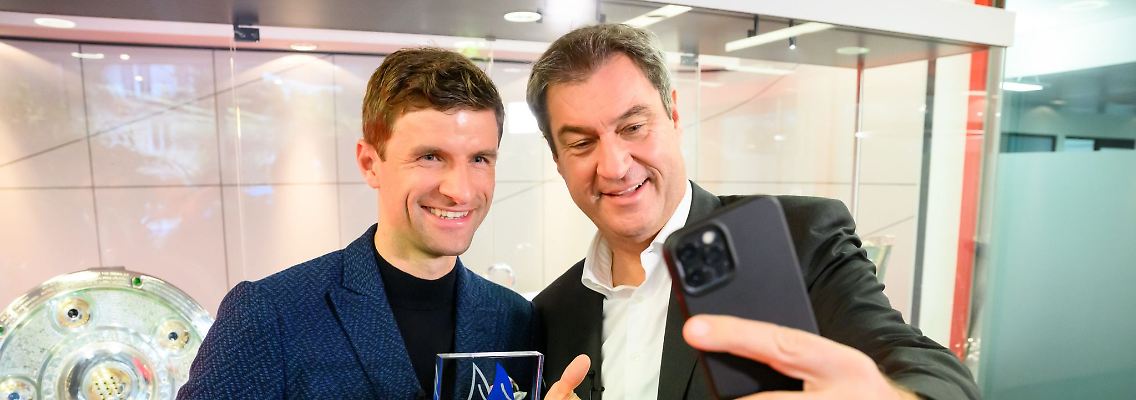 Bayerns Ministerpräsident Markus Söder sieht Thomas Müller als idealen Bayern-Präsidenten.