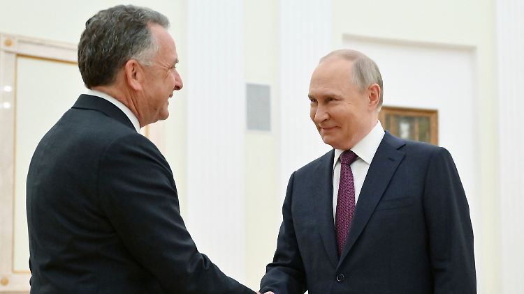 Wladimir Putin und Steve Witkoff bei dessen Kreml-Besuch im April