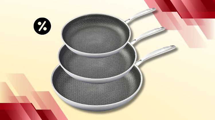 Die Henssler-Pfannen haben mehrere Schichten aus Edelstahl und Aluminium.