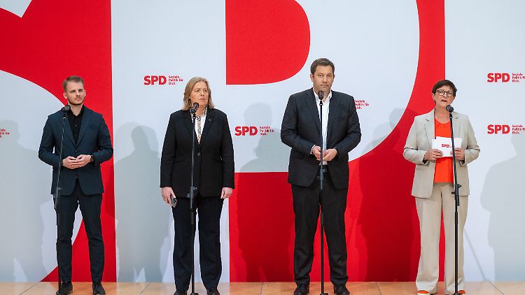 Drei Wahlkreis-Sieger und Saskia Esken.