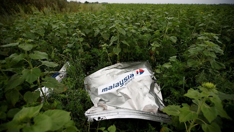 Die Boeing 777 von Malaysian Airlines war beim Überflug über die Ukraine von einer Rakete getroffen worden. 