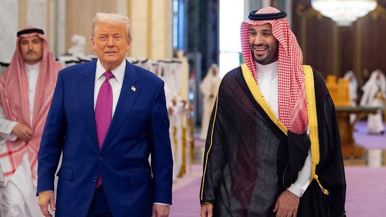 Trump mit Kronprinz bin Salman in Riad. 