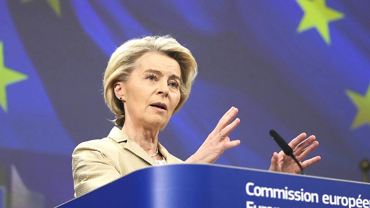 Von der Leyen erklärte die Arbeiten an dem neuen Sanktionspaket damit, dass Russland den Aufruf der EU zu einer Waffenruhe abgelehnt habe.